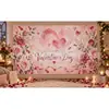 Fondo romántico transfronterizo para el Día de San Valentín, accesorios para fotos de fiesta de rosas en forma de corazón, decoración de pared para confesiones de boda