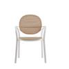 Silla de ocio con reposabrazos y respaldo de moda nórdica, apilable, elástica, de PP, para restaurante, comedor y cafetería, 2023