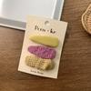 Nueva horquilla de tela a cuadros de estilo coreano con forma de gota de agua, clip BB para niña, clip lateral, horquilla rota, flequillo, temperamento que combina con todo