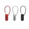 Cerradura de combinación de cable de acero con resorte helicoidal largo y corto para mochilas, equipaje, estuches de lápices, mini candado de combinación 04U