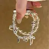 Pulsera de Plata Tailandesa Kt Estilo Vintage con Cuentas Transparentes Adecuada para Apple Watch iWatch 12ª Generación 11/10 Ultrase