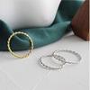 Anillo minimalista de dos hilos con diseño trenzado, estilo retro, sencillo y combinable con todo.