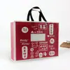 Bolsa de Tecido Não Tecido Prosperidade de Ano Novo Bolsa Tote para Loja de Roupas Bolsa Vermelha Festiva para Embalagem de Presente Bolsa de Compras Ecológica em Estoque