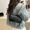 2026 Verano Transfronterizo Nuevo Versátil Tapa abatible Color Sólido Bolso Cambridge de Moda Tendencia Bolso de Hombro Único para Debajo del Brazo Bolso Cuadrado Pequeño