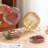 Prato de Ossos de Luxo Leve de Alta Qualidade Novo Estilo Doméstico Mesa de Jantar Prato de Ossos Grau Alimentício Prato Pequeno Prato de Lixo da Internet Prato de Lanches