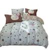 Conjunto de Quatro Peças de Lã Leiteira Colorida Mista Classe A Outono e Inverno Capa de Edredom Grossa de Fleece Coral Dupla Face Conjunto de Três Peças para Estudantes com Plus Velvet