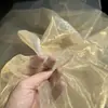 Tecido Azul Brilhante Líquido Ilusão Organza Laser Tecido para Vestido de Casamento Gradiente Malha Fundo para Fotografia Tecido para Roupa