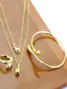 Simples clavícula cadeia colar brincos europeu e americano moda gota jóias combinação pulseira personalidade requintada conjunto de várias peças