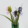 Galho Pequeno com 2 Folhas 42cm Jacinto Flor Artificial de Alta Qualidade Decoração de Casa Simulação Arranjo Floral Design Floral Criação de Arte Floral