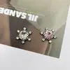 Accesorios de Aleación con Forma de Copo de Nieve Incrustado de Diamantes Estilo Coreano, Elegantes Joyas de Estrella de Seis Puntas, Accesorios Hechos a Mano de Gama Alta, Accesorios para el Cabello, Materiales para Fundas de Teléfono Móvil