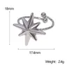 Anel de Estrela de Oito Pontas Exquisito em Aço Inoxidável Mais Vendido Transfronteiriço Design de Nicho Feminino Anel Pulseira de Aço Titânio de Luxo Leve