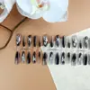 Uñas Largas de Mariposa Usables Terminadas Uñas Verdes para Salones de Uñas Venta Directa de Fábrica Uñas Personalizadas