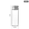 22 Tapón de Aluminio Plateado Botella Dispensadora de Líquido Botella a la Deriva Botella de los Deseos Vidrio de Borosilicato Bajo Botella de Empaque para Pastillas en Polvo