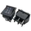 Interruptor de Doble Polo con Forma de Barco para Adelante, Paro e Inversión, 6 Pines, 3 Posiciones, Interruptor Basculante Negro Kcd4 con Forma de Barco, Accesorios para Cochecito