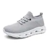 Sapatos casuais esportivos masculinos de verão, leves, para pés largos, com malha respirável, alargados, de tricô fly-knit, sapatos tipo meia com sola grossa, sapatos para caminhada