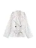 Chaqueta gabardina de moda europea y americana marca Z, de manga larga, popular en AliExpress, de moda transfronteriza, lunares, blanco, otro ZA