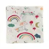 Pañuelo de gasa de doble capa de alta densidad de 31 * 31 cm, toalla de baño, toalla cuadrada de gasa con estampado de dibujos animados, toalla de alimentación