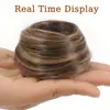 Peluca de Moño Recto de Alta Elasticidad para Cabello para Comercio Exterior en Europa y América, Nuevo Moño de Fibra Sintética Voluminizador Esponjoso Sin Costuras