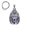 Pingente de seda de prata 999 estilo antigo desgastado masculino de prata esterlina feito à mão pingente protetor personalizado de nicho masculino e feminino
