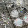 Edición limitada de invierno lentejuelas mágicas de copo de nieve joyería para uñas polarizada material de copo de nieve colorido de 4 mm cáñamo de flujo DIY hecho a mano