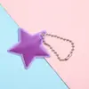Colgante de Advertencia de Seguridad para Mochila Escolar Llavero Creativo de Pvc con Forma de Estrella Señal de Advertencia Nocturna Reflector para Ciclismo