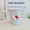 Porta lapiceros de Hierro Simple Hello Kitty Corazón Lindo Femenino Gran Capacidad Cubo de Almacenamiento de Escritorio para Estudiantes Oficina