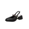 Sandalias de tacón alto cerradas para mujer, nuevo estilo primavera-verano 2026, zapatos Mary Jane de tacón medio gruesos para combinar con faldas, zapatos pequeños de cuero estilo francés