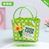 Dia das Mães Feito à Mão DIY Tecido Cesta de Vegetais Bolsa Material Verão Cor Arco-íris Grande Capacidade Presente para Mãe