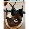 Bolsa Tote de Lado Macio High-End Retrô Coreana para Mulheres 2025 Nova Bolsa de Ombro Transversal Grande Capacidade para o Dia a Dia