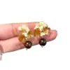 Nuevos Pendientes Retro Estilo Chino de Flores Difuminadas para Mujer, Elegantes para Otoño e Invierno, Pendientes de Gama Alta, Pendientes de Moda con Atmósfera Estilo Hong Kong