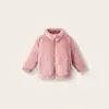Casaco Peludo Infantil Outono Inverno Bebê Pelúcia Estampa Leopardo Top Meninos Inverno Quente Roupas de Algodão Inverno Meninas Roupas de Algodão