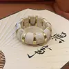 Pulsera Geométricamente Manchada de Resina Dopamina Colorida, Lujo Ligero, Pulsera de Nicho de Gama Alta, Pulsera Versátil Transfronteriza Europea y Americana