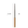 Louça de aço inoxidável estilo japonês com punho de madeira Faca de faia vintage doméstica e colher de garfo Colher de colher, Palitos de colher, Creative Fruit Fork, Colher de Café
