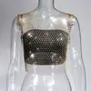 2026 Top de Red con Pedrería de Venta Caliente Europea y Americana Camisola de Malla Transparente de Moda Transfronteriza de Amazon Top Versátil Ropa para Mujer