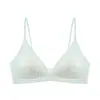 Sujetador de tirante fino estilo francés de puro deseo para mujeres con poco busto, verano, sin costuras, copa triangular, espalda bonita, estilo fino