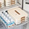 Caixa para Dumpling Doméstica de Grau Alimentício Especial para Congelamento de Dumpling Caixa Selada para Conservar Frescor Wonton Congelamento Rápido Caixa de Armazenamento para Geladeira de Cozinha