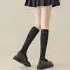 Meias Femininas Simples de Comprimento até o Joelho Estilo Coreano Outono/Inverno Algodão Aconchegante Meias Longas Várias Cores Disponíveis Fábrica de Meias Femininas Atacado