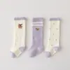 Calcetines Largos para Bebé Otoño e Invierno Engrosados de Coral Polar Calcetines Hasta la Rodilla para Recién Nacido Puño Flojo Dibujos Animados Calcetines Altos para Bebé Sin Costuras