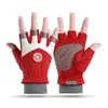 Guantes de Ciclismo de Otoño e Invierno para Niños, Ciclismo al Aire Libre con Felpa Adicional, Cálidos, Cortavientos y a Prueba de Frío, Palma Resistente al Desgaste y Antideslizante