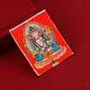Pintura Thangka de Cinábrio dos Cinco Senhores, Buda da Medicina, Zaki Lamu, Tara Verde e o Buda do Destino Pessoal, com Imagens Intercambiáveis, Thangka em Estilo Chinês