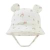 Sombrero de Pescador de Algodón Puro para Bebé Estilo Nuevo Ins, Sombrero de Pescador con Orejas de Conejo para Bebé Estilo Europeo y Americano, Sombrero de Sol de Color Sólido para 3-12 Meses