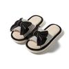 Pantuflas de Lino con Lazo de Amazon Transfronterizas Sandalias de Interior Cuadros Simples de Tela Europeas y Americanas Pantuflas de Algodón y Lino para Mujer
