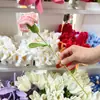 Ramo de claveles de ganchillo de lana terminado, flores artificiales hechas a mano, flores tejidas para el Día de la Madre y el Día del Maestro, venta al por mayor