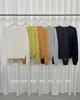 Suéter de Punto de Color Sólido Redondo Simple y Versátil para Mujer 2025 Otoño Nuevo Top Holgado de Manga Larga 25497