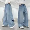 Ropa para Niños Ropa de Otoño para Niños Pantalones 2026 Estilo Nuevo Niños Medianos y Grandes Estilo Primavera y Otoño Jeans de Pierna Ancha Pantalones Largos de Otoño para Niños