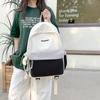 Mochila Escolar Simples Coreana de Cor Contrastante Feminina Estudante do Ensino Fundamental 3º-6º Ano Leve Estudante Universitária Roupa de Trabalho Viagem Mochila Estilo Ins