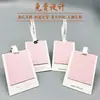 Roupas etiqueta rosa personalização etiqueta de roupa feminina etiqueta de pendurar design de logo acessórios para roupas e bolsas etiqueta feita sob medida