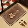 Alfombra de baño, tapete para puerta de inodoro, tapete antideslizante para la entrada del baño o inodoro, tapete absorbente para uso doméstico, tapete de tierra de diatomeas