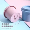 Set de 10 piezas de esponjas para pulgar con forma de taza de café, mini esponjas de maquillaje que no absorben producto, esponjas de maquillaje tipo gota de agua con caja de almacenamiento, venta al por mayor desde el fabricante