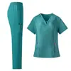 Bata Quirúrgica para Doctoras, Uniforme de Trabajo Elástico de Secado Rápido de Manga Corta para Enfermeras, Uniforme de Trabajo Dental y Veterinario para Hombres